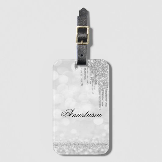 Ongelofelijk, koud, zilver bagagelabel (Voorkant (verticaal))