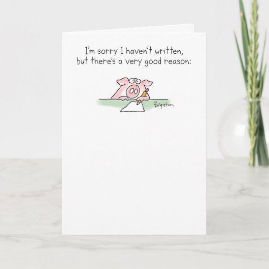 Ongelofelijk Lazy Pig van Sandra Boynton Kaart (Voorkant)