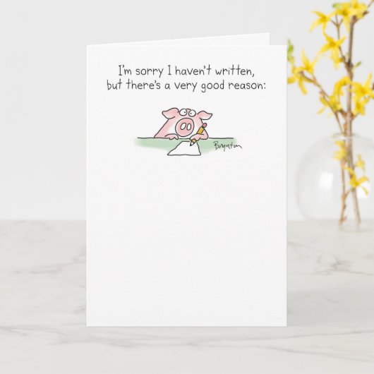 Ongelofelijk Lazy Pig van Sandra Boynton Kaart (Gele Bloem)