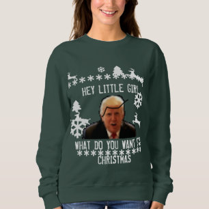 Ongelofelijk lelijke Donald Trump-kersttrustee Trui