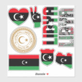 Ongelofelijk Libië vormt nationale symbolen Sticker (Vel)
