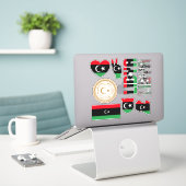 Ongelofelijk Libië vormt nationale symbolen Sticker (Laptop op bureau)