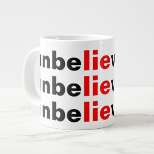 Ongelofelijk Lie Coffee Cup Red Black Grote Koffiekop
