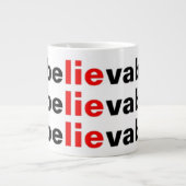 Ongelofelijk Lie Coffee Cup Red Black Grote Koffiekop (Voorkant)