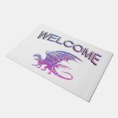 Ongelofelijk mozaïekdraak Welkom Deurmat (Schuin)