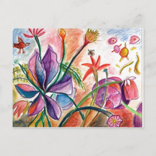 Ongelofelijk Paars orchidee Briefkaart