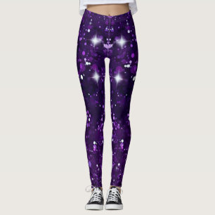 Ongelofelijk Paarse glitter Leggings