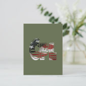 Ongelofelijk patriottisch militair uniek briefkaart (Staand voorkant)