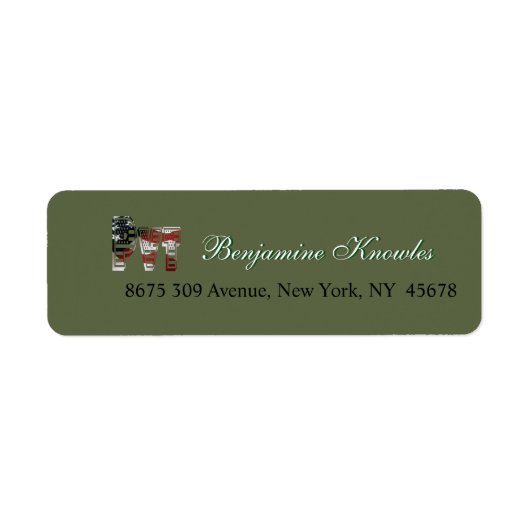 Ongelofelijk patriottisch militair uniek etiket (Voorkant)