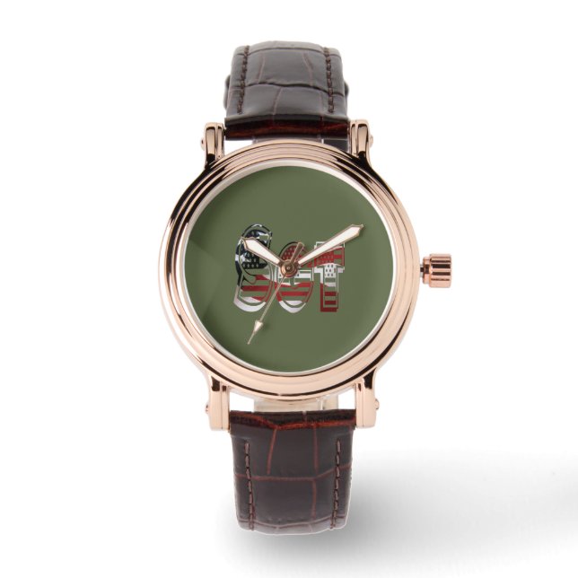 Ongelofelijk patriottisch militair uniek horloge (Voorkant)