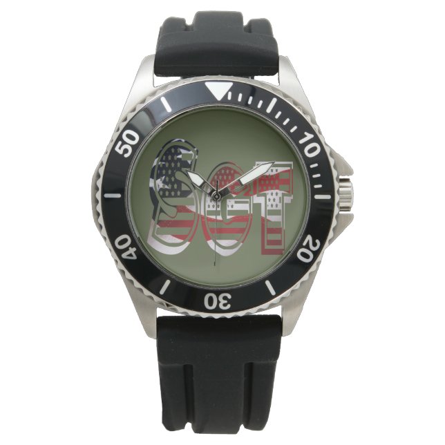 Ongelofelijk patriottisch militair uniek horloge (Voorkant)