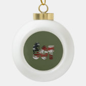 Ongelofelijk patriottisch militair uniek keramische bal ornament (Voorkant)