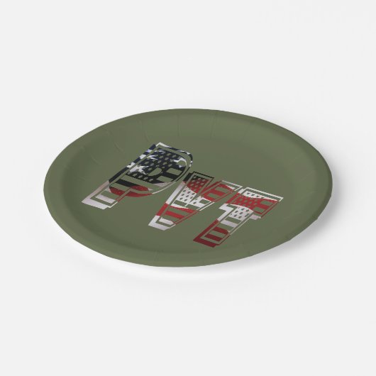 Ongelofelijk patriottisch militair uniek papieren bordje (Gekanteld)