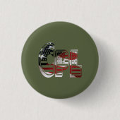 Ongelofelijk patriottisch militair uniek ronde button 3,2 cm (Voorkant)