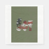 Ongelofelijk patriottisch militair uniek servetten (Voorkant)