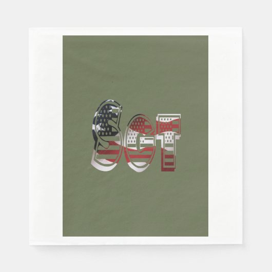 Ongelofelijk patriottisch militair uniek servetten (Voorkant)