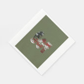 Ongelofelijk patriottisch militair uniek servetten (Hoek)