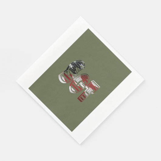 Ongelofelijk patriottisch militair uniek servetten (Hoek)