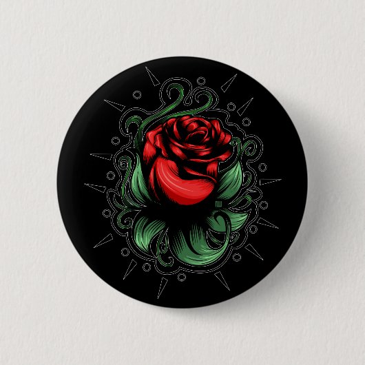 Ongelofelijk Roos Ronde Button 5,7 Cm (Voorkant)