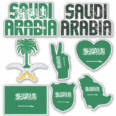 Ongelofelijk Saudi-Arabië vormt nationale symbolen Sticker (Voorkant)