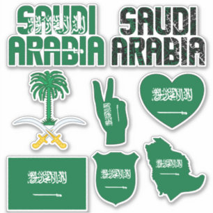 Ongelofelijk Saudi-Arabië vormt nationale symbolen Sticker