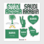 Ongelofelijk Saudi-Arabië vormt nationale symbolen Sticker (Vel)
