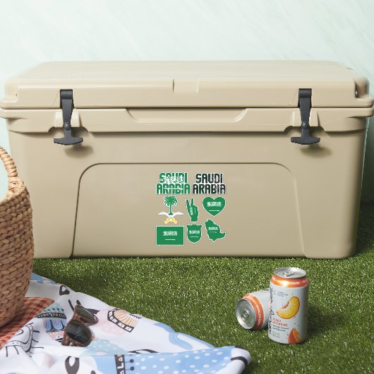 Ongelofelijk Saudi-Arabië vormt nationale symbolen Sticker (Koeler)