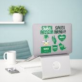 Ongelofelijk Saudi-Arabië vormt nationale symbolen Sticker (Laptop op bureau)