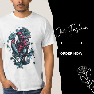 Ongelofelijk vectort-shirt met een bloedende palm t-shirt