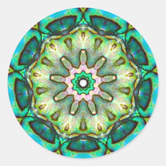 Ongelofelijk Zee Opal Ronde Sticker (Voorkant)