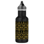 Ongelofelijk zwart-goudkunstdecoontwerp waterfles  (Rechts)