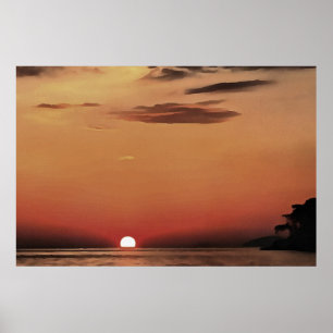 Ongelofelijke avond in akyaka Artistieke Sunset Poster