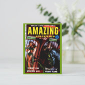 Ongelofelijke avonturen #2 Retro Sci Fi Comic Book Briefkaart (Staand voorkant)