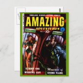 Ongelofelijke avonturen #2 Retro Sci Fi Comic Book Briefkaart (Voorkant / Achterkant)