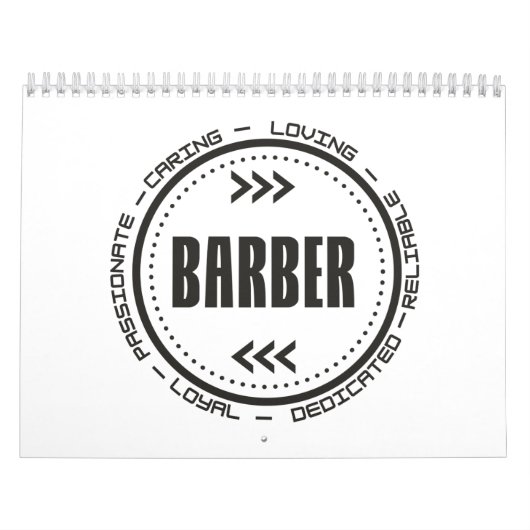 Ongelofelijke barber-functietabel kalender (Hoes)