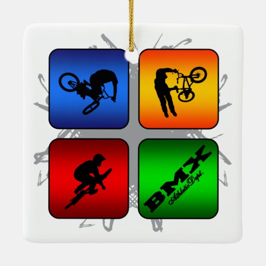 Ongelofelijke BMX-stedelijke stijl Keramisch Ornament (Achterkant)