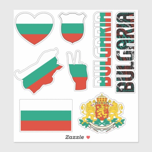 Ongelofelijke Bulgaarse vormen van nationale symbo Sticker (Vel)