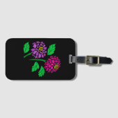 Ongelofelijke Colorful Dahlia Flowers Abstract Bagagelabel (Voorkant (horizontaal))