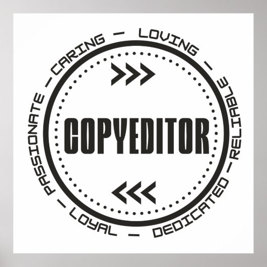Ongelofelijke Copyeditor Poster (Voorkant)