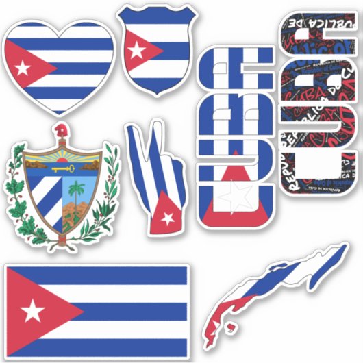 Ongelofelijke Cubaanse nationale symbolen Sticker (Voorkant)