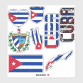 Ongelofelijke Cubaanse nationale symbolen Sticker (Vel)