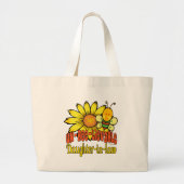 Ongelofelijke Dochter in de wet Zonnebloemen en bi Grote Tote Bag (Voorkant)