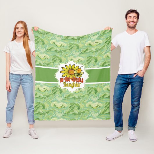 Ongelofelijke Dochtersoonbloemen en bijen Fleece Deken (In situ)