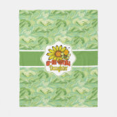 Ongelofelijke Dochtersoonbloemen en bijen Fleece Deken (Voorkant)