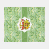 Ongelofelijke Dochtersoonbloemen en bijen Fleece Deken (Voorkant (Horizontaal))