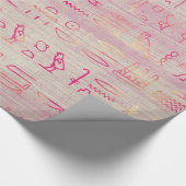 Ongelofelijke Egyptische Hieroglyphs  Cadeaupapier (Hoek)