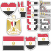 Ongelofelijke Egyptische nationale symbolen Sticker (Voorkant)