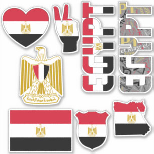 Ongelofelijke Egyptische nationale symbolen Sticker