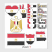 Ongelofelijke Egyptische nationale symbolen Sticker (Vel)