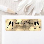 Ongelofelijke, elegante, sparkly Holiday Wine Glas Etiket (Insitu)